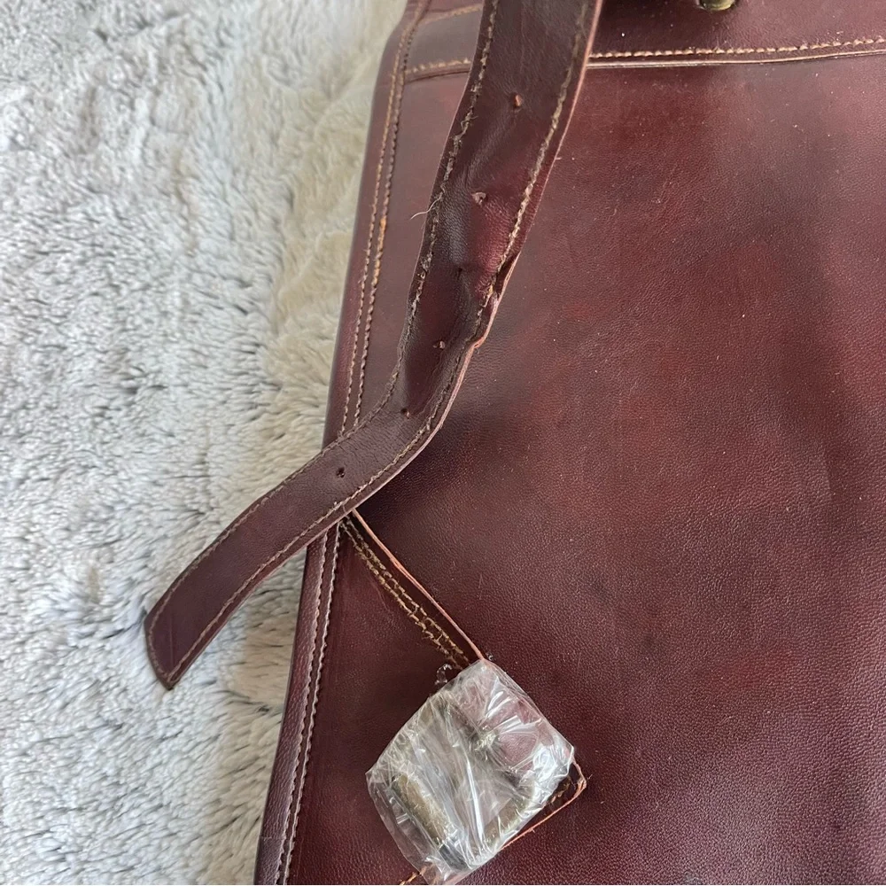 Roll Top Backpack Rucksack Rolling Bag Travel Bikers Genuine Leather Bag